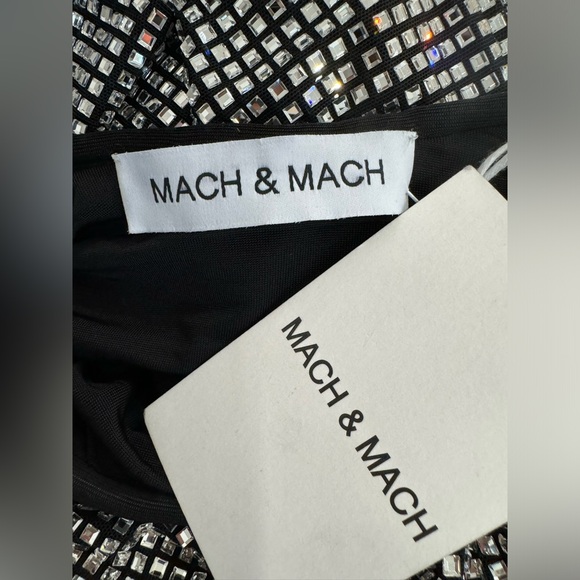 Mach & Mach Glass Embellished and Feather-Trim Mini Dress - Picture 13 of 16